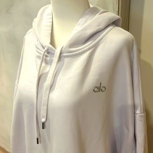All Yoga White Hoodie Size Large